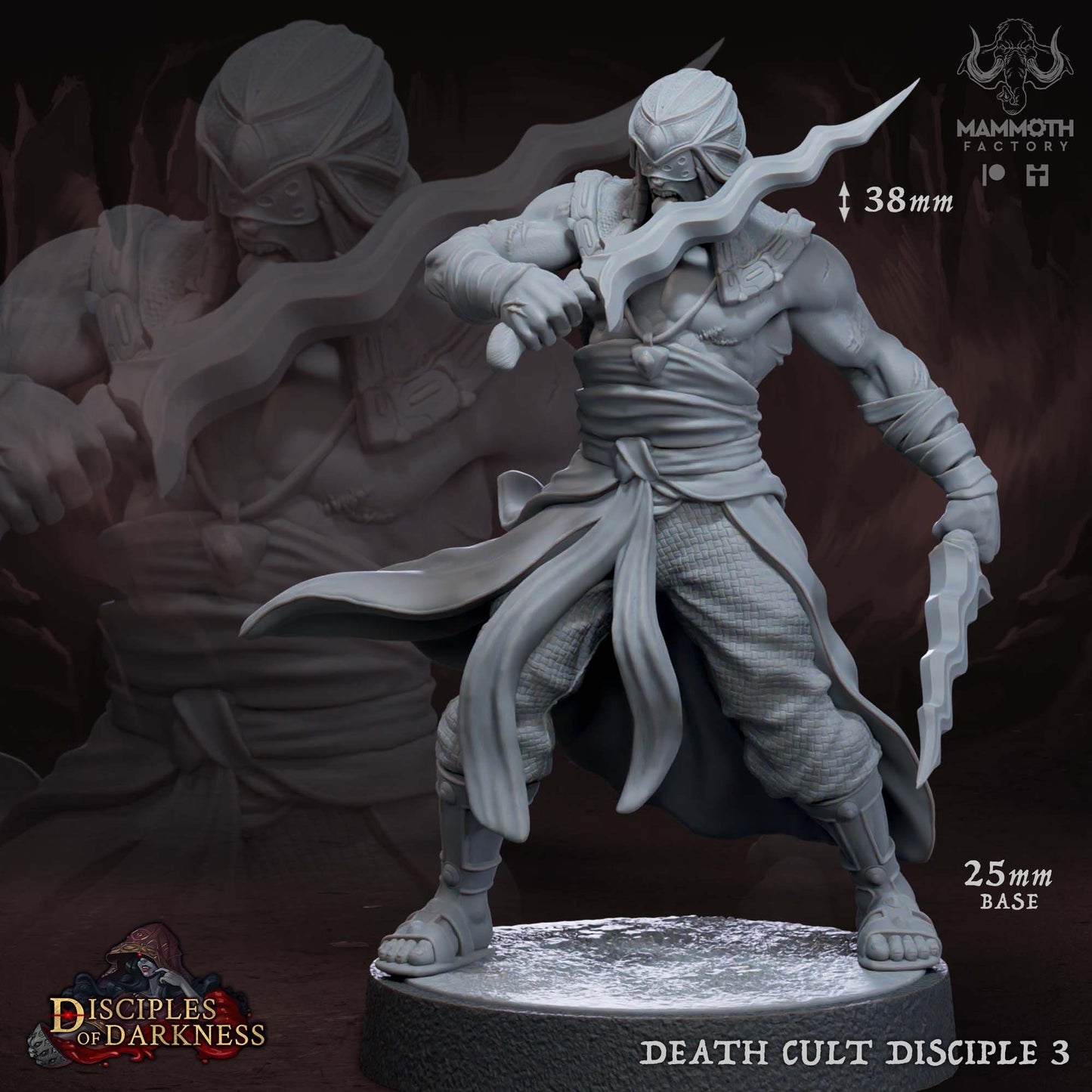 Death Cult Disciples Miniature Set | Disciples of Darkness Collection | Mammoth Factory