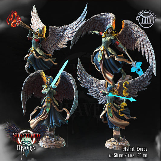 Astral Divas Tabletop RPG Miniature Set | Shattered Heaven Collection | Crippled God Foundry