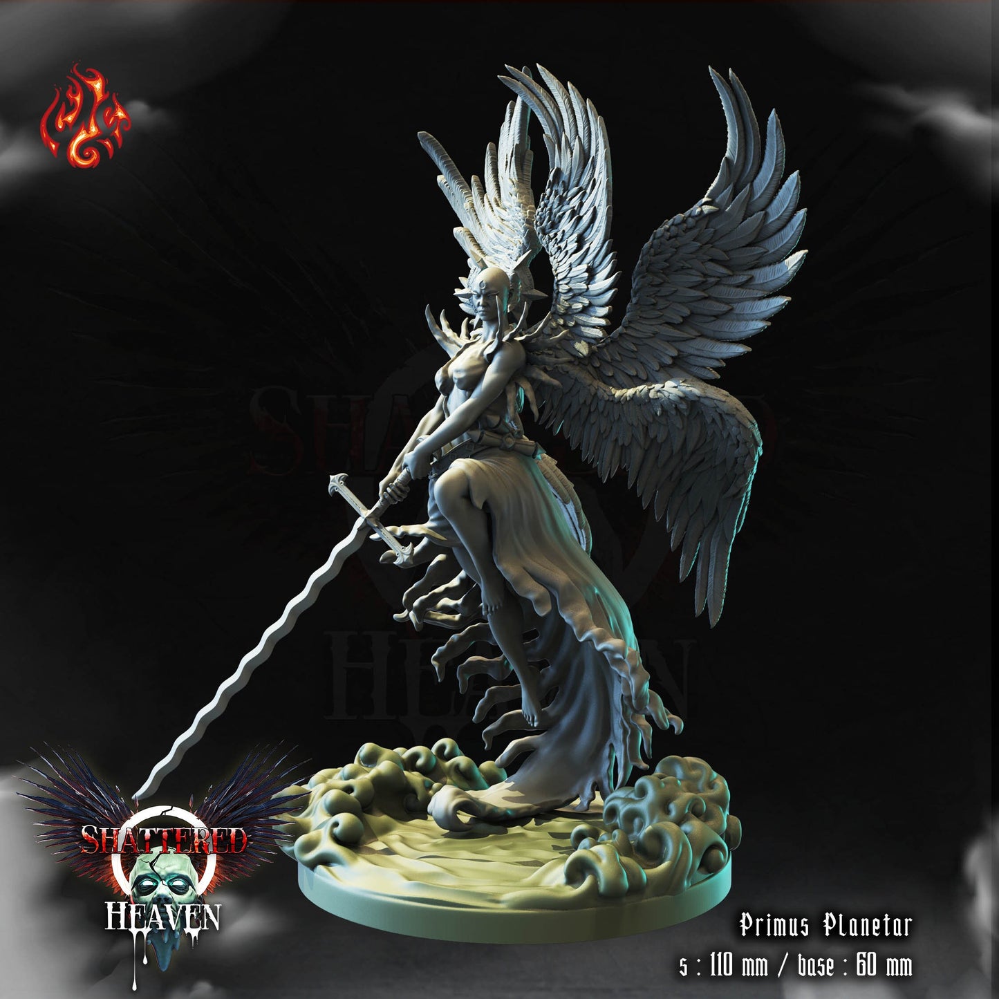 Primus Planetar Angel Tabletop RPG Miniature | Shattered Heaven Collection | Crippled God Foundry