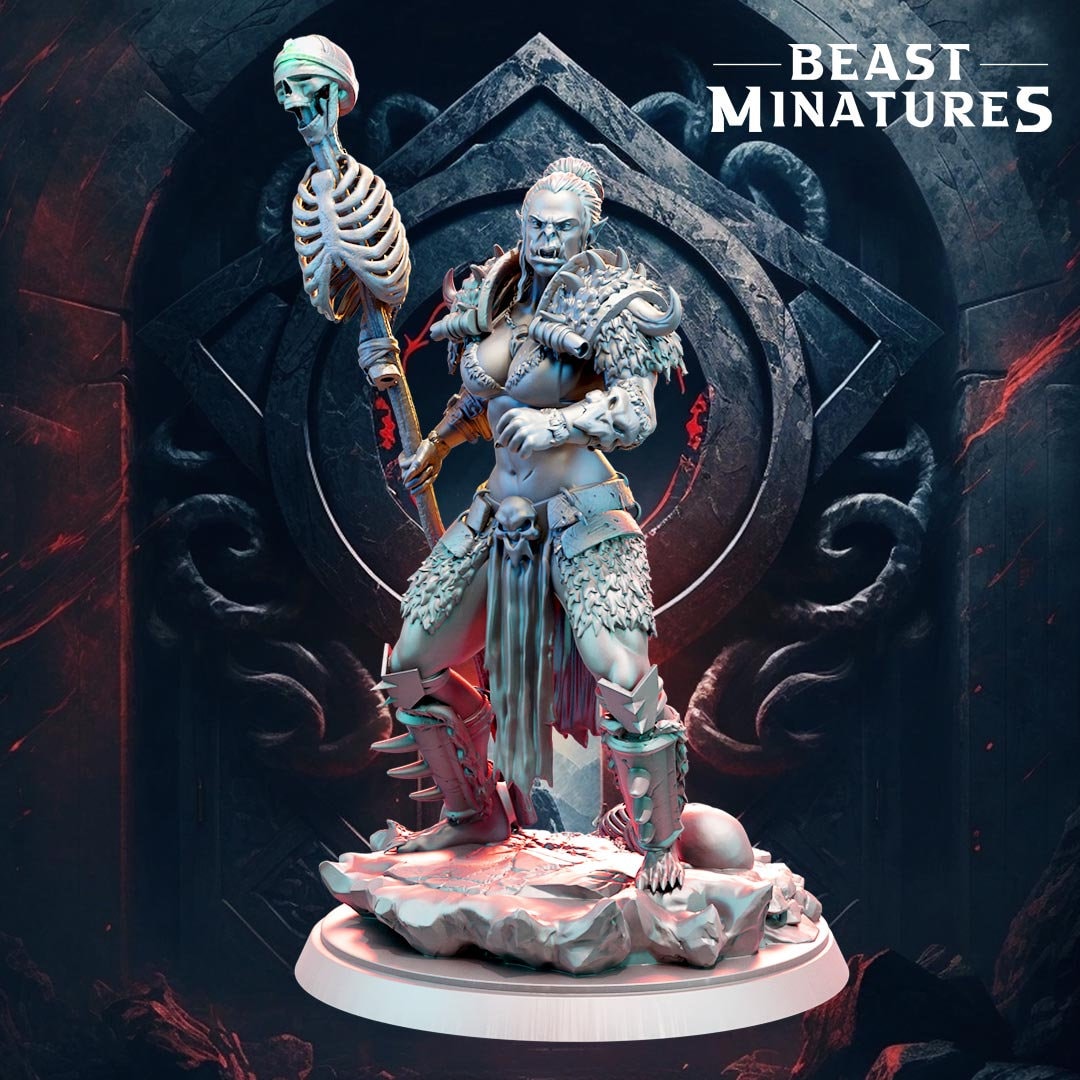 Thul'Garok Orc Shaman Tabletop Miniature | Dark Magic Collection | Beast Miniatures