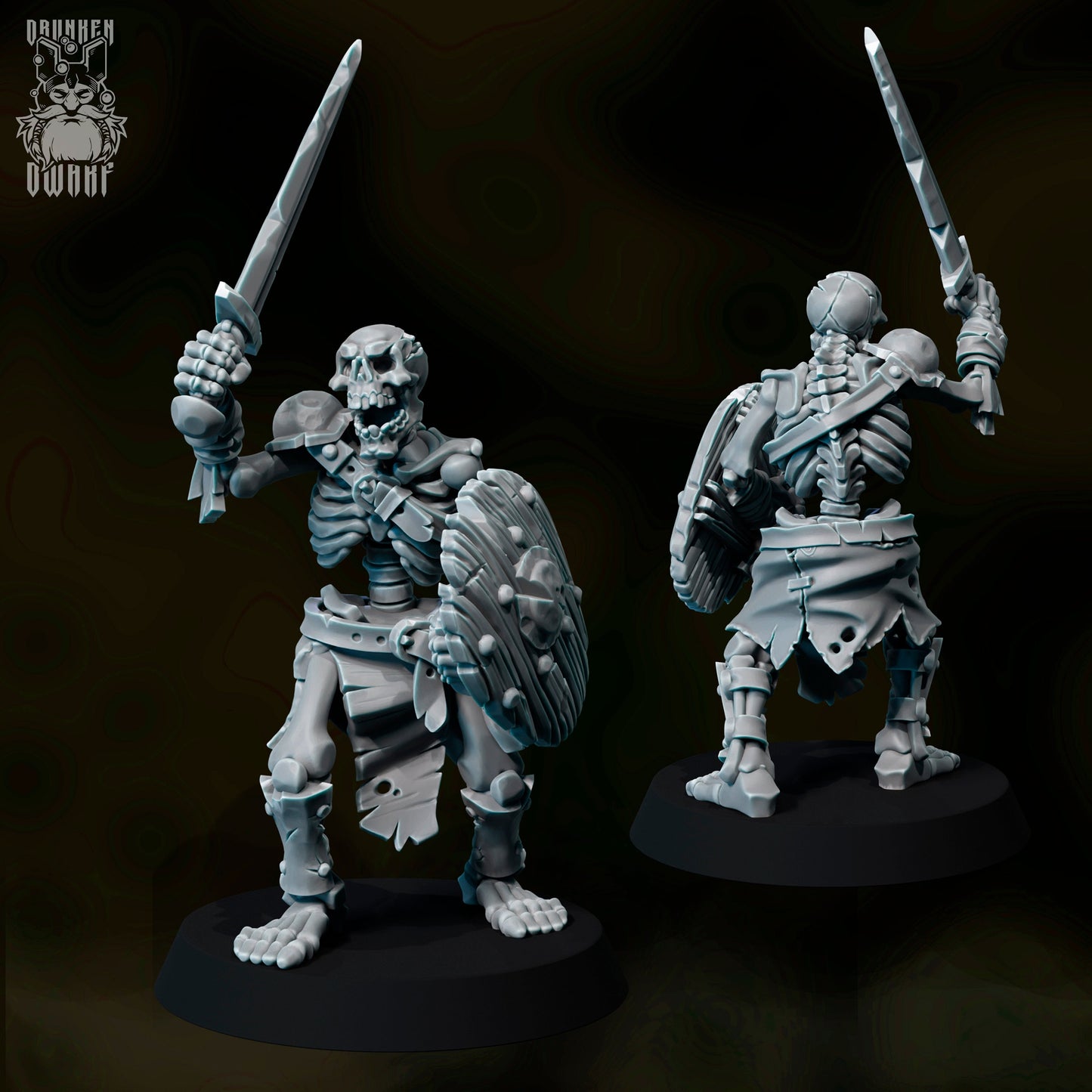 Skeleton War Band Resin Miniature Set | Drunken Dwarf Miniatures