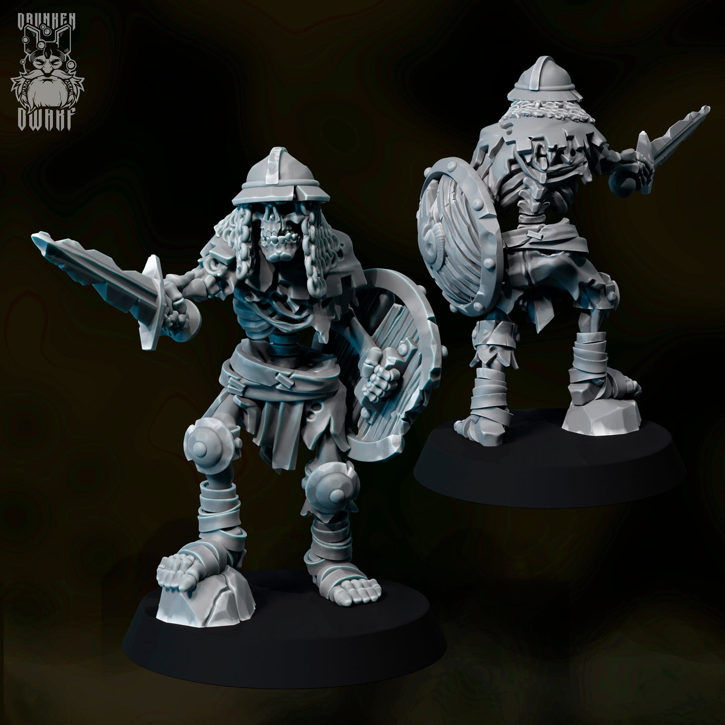 Skeleton War Band Resin Miniature Set | Drunken Dwarf Miniatures