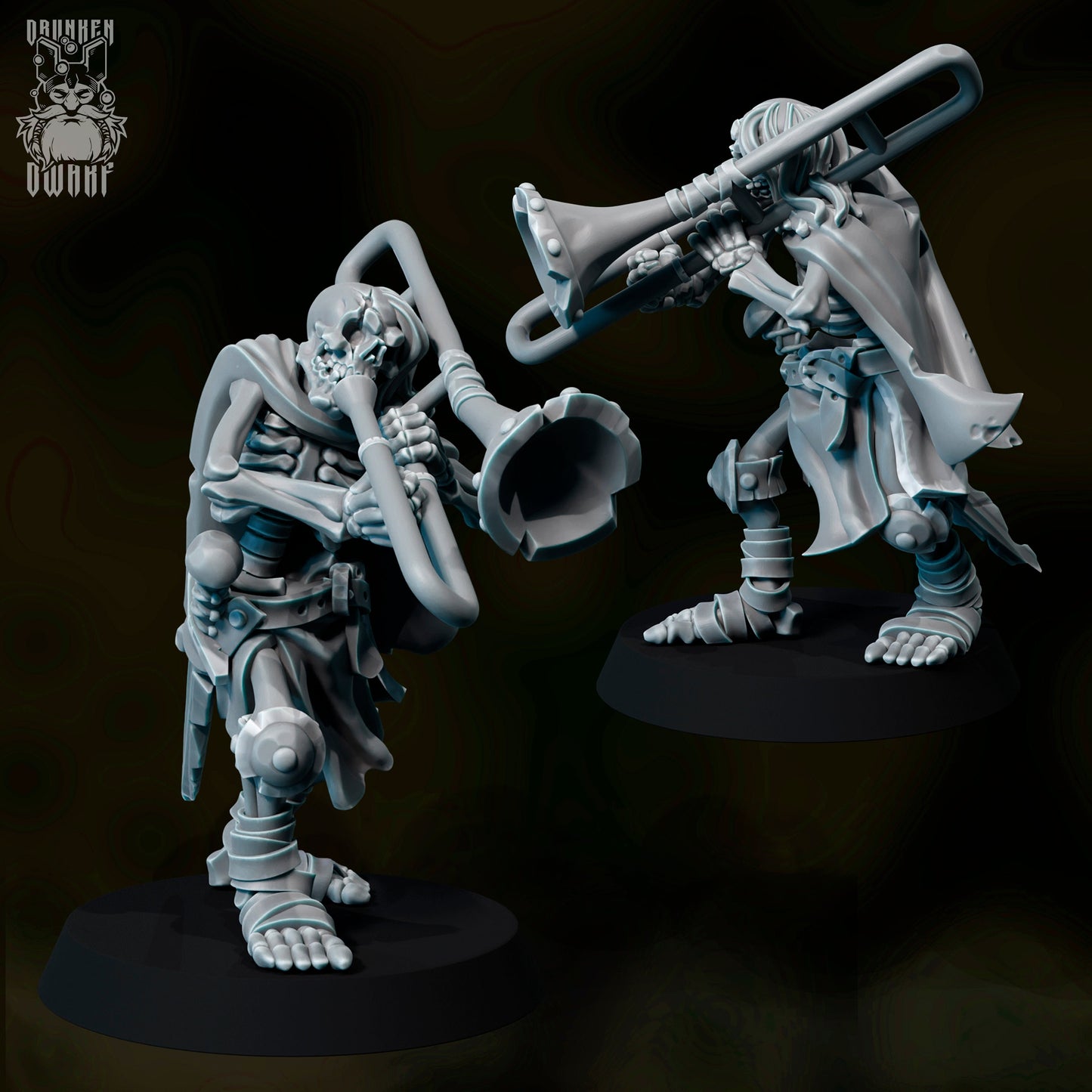 Skeleton War Band Resin Miniature Set | Drunken Dwarf Miniatures