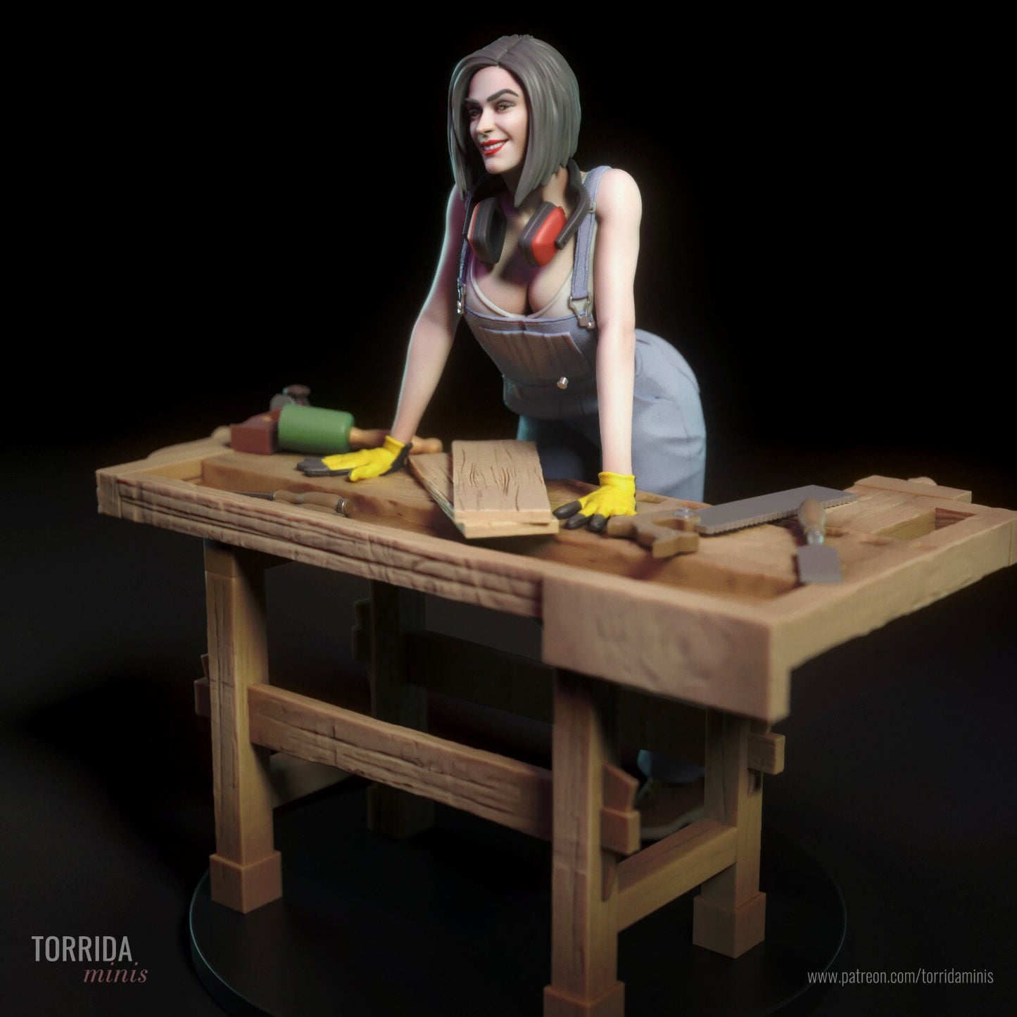 Kate the Carpenter Pin Up Statue & Miniature | Torrida Minis