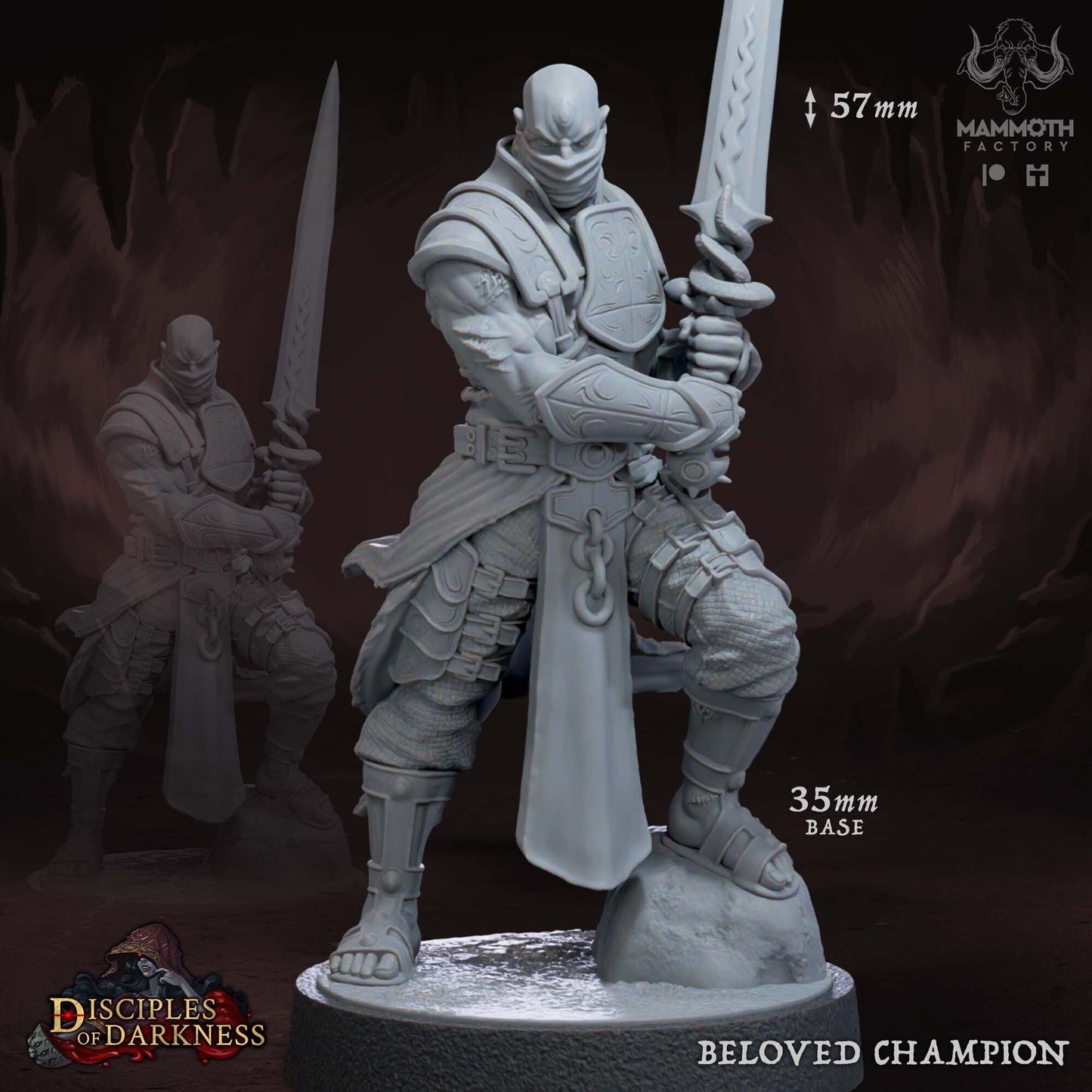 Beloved Champion Tabletop Miniature | Disciples of Darkness Collection | Mammoth Factory