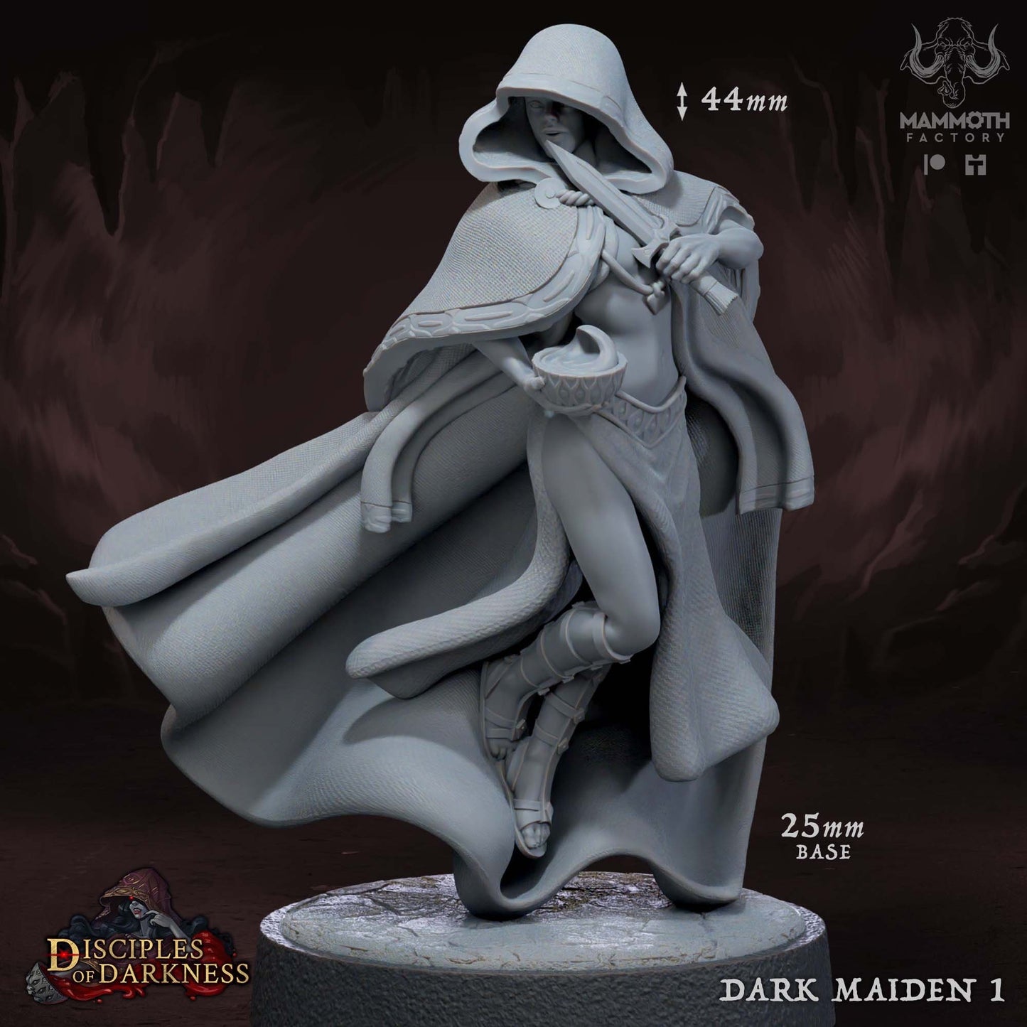 Dark Maidens Blood Cult Tabletop Miniature Set | Disciples of Darkness Collection | Mammoth Factory