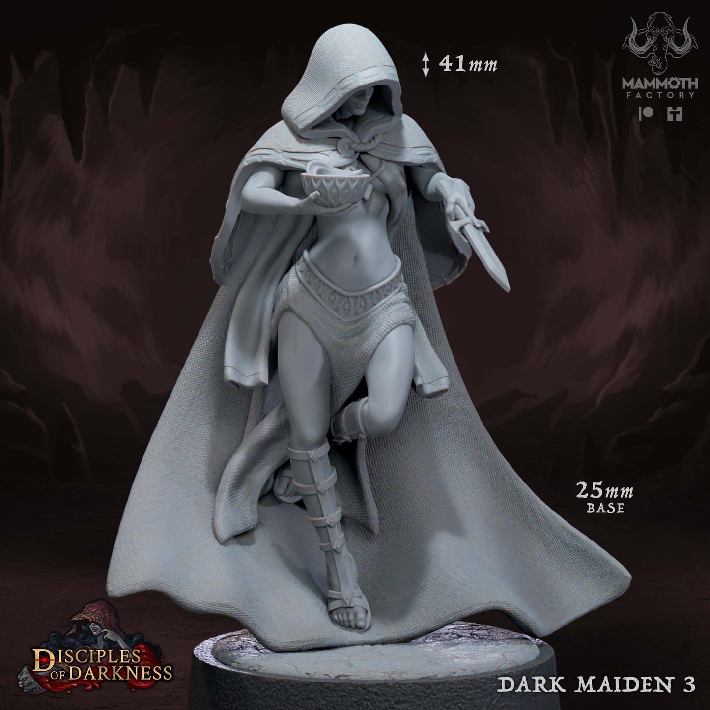 Dark Maidens Blood Cult Tabletop Miniature Set | Disciples of Darkness Collection | Mammoth Factory