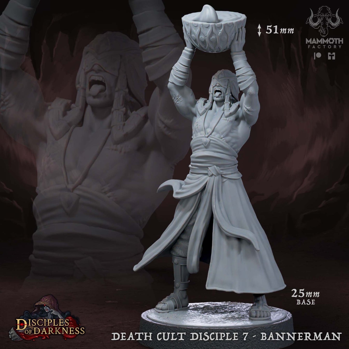 Death Cult Disciples Miniature Set | Disciples of Darkness Collection | Mammoth Factory