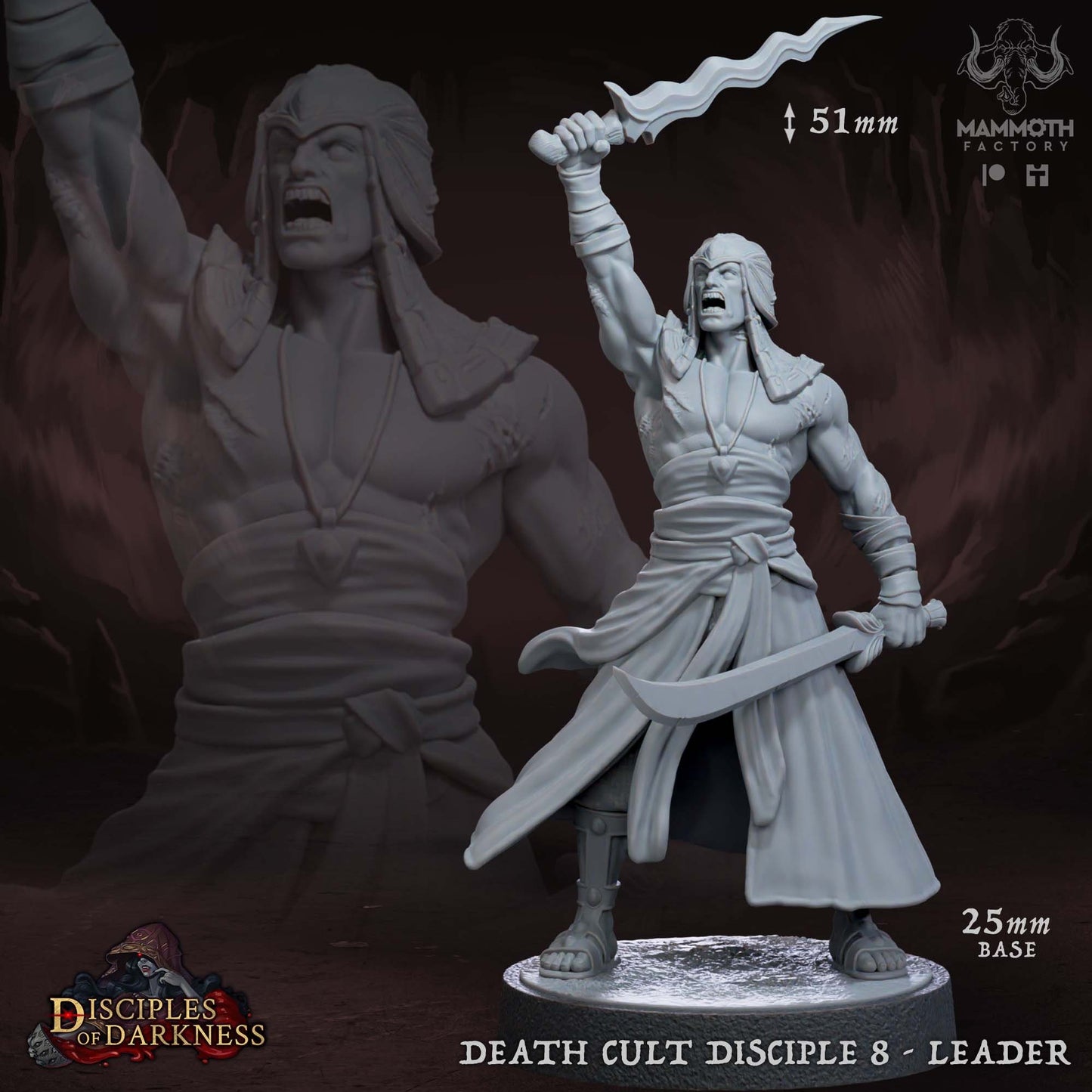 Death Cult Disciples Miniature Set | Disciples of Darkness Collection | Mammoth Factory