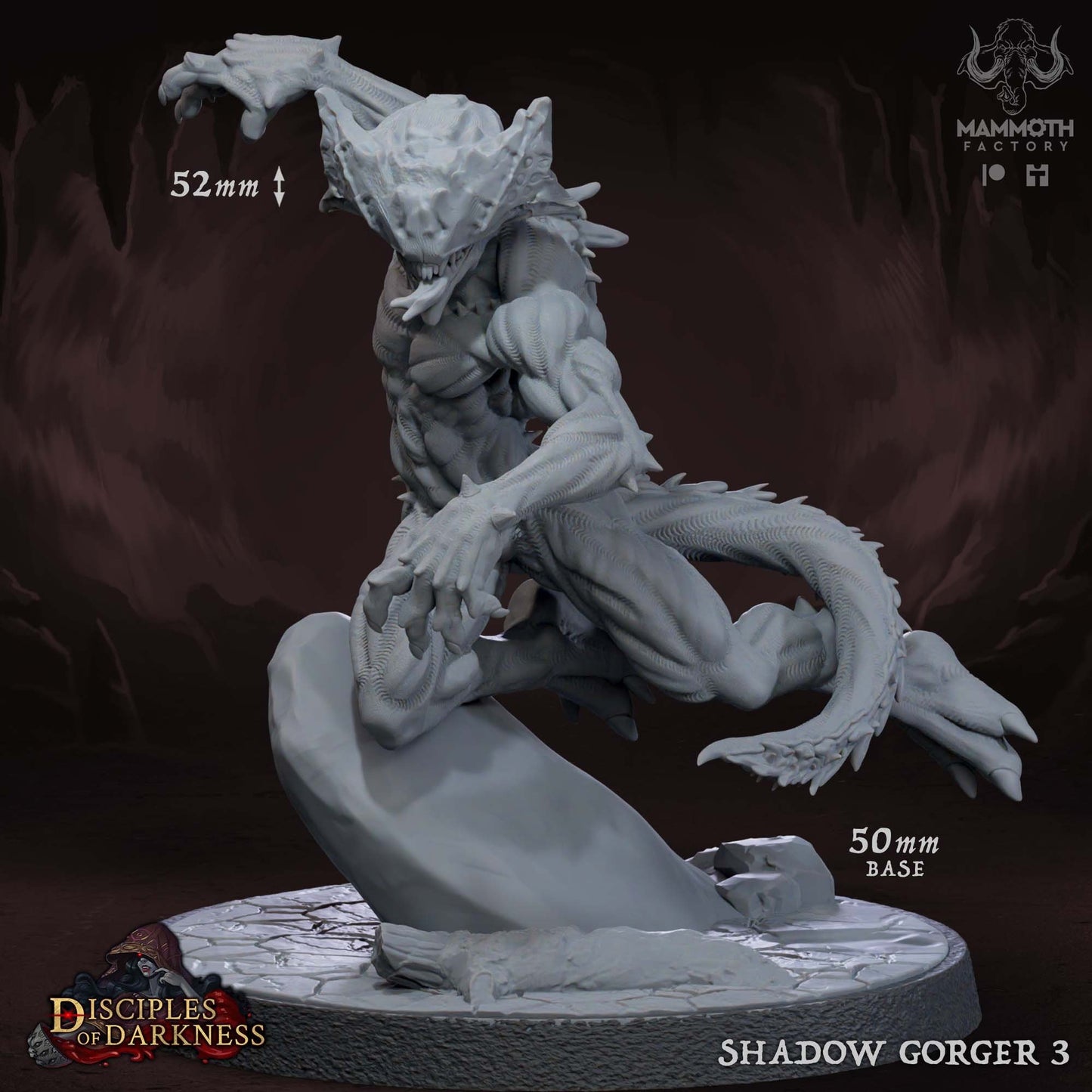 Shadow Gorgers Miniature Set | Disciples of Darkness Collection | Mammoth Factory