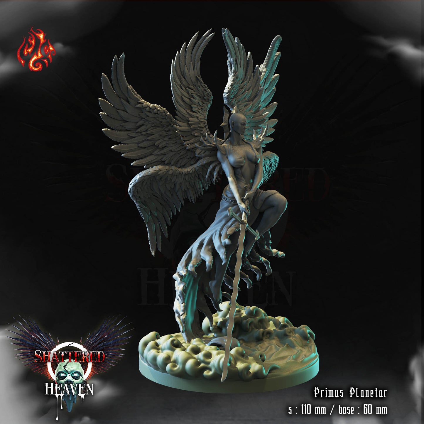 Primus Planetar Angel Tabletop RPG Miniature | Shattered Heaven Collection | Crippled God Foundry